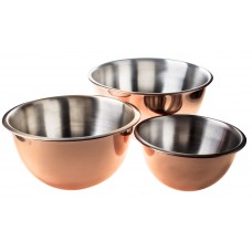 Mint Pantry Kayden 3 Piece Copper Mixing Bowl Set MNTP1231
